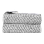Superior Amelia Cotton Blend Diagonal Ribbed Bath Sheets, Set of 2