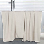 Superior Amelia Cotton Blend Diagonal Ribbed Bath Sheets, Set of 2