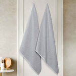 Superior Amelia Cotton Blend Diagonal Ribbed Bath Sheets, Set of 2