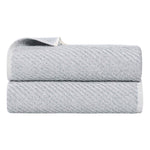 Superior Amelia Cotton Blend Diagonal Ribbed Bath Sheets, Set of 2