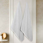 Superior Amelia Cotton Blend Diagonal Ribbed Bath Sheets, Set of 2
