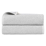 Superior Amelia Cotton Blend Diagonal Ribbed Bath Sheets, Set of 2