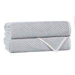 Cotton Blend Diagonal Rib Bath Towel Set of 2