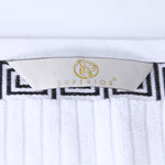 Cotton Terry Greek Key Bath Towel Set of 4