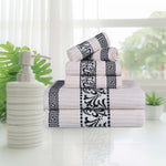 Superior Athens Cotton Greek Key Trim 6 Piece Towel Set