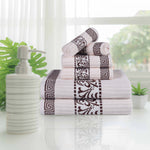Superior Athens Cotton Greek Key Trim 6 Piece Towel Set
