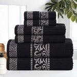 Superior Athens Cotton Greek Key Trim 6 Piece Towel Set