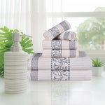Superior Athens Cotton Greek Key Trim 6 Piece Towel Set