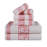 Superior Athens Cotton Greek Key Trim 6 Piece Towel Set