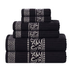 Superior Athens Cotton Greek Key Trim 6 Piece Towel Set