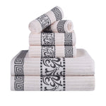 Superior Athens Cotton Greek Key Trim 6 Piece Towel Set