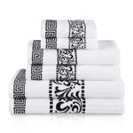 Superior Athens Cotton Greek Key Trim 6 Piece Towel Set