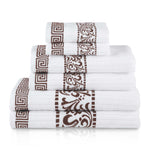 Superior Athens Cotton Greek Key Trim 6 Piece Towel Set