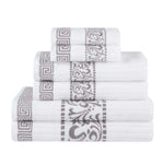 Superior Athens Cotton Greek Key Trim 6 Piece Towel Set