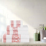 Superior Athens Cotton Greek Key Trim 6 Piece Towel Set