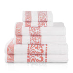 Superior Athens Cotton Greek Key Trim 6 Piece Towel Set