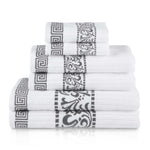 Superior Athens Cotton Greek Key Trim 6 Piece Towel Set