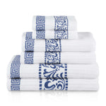 Superior Athens Cotton Greek Key Trim 6 Piece Towel Set