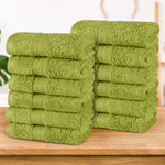 Superior Atlas Combed Cotton Highly Absorbent 0Face Towels Set of 12