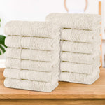 Superior Atlas Combed Cotton Highly Absorbent 0Face Towels Set of 12
