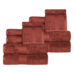Superior Atlas Cotton Plush Absorbent Heavyweight 12 Piece Towel Set