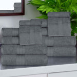 Superior Atlas Cotton Plush Absorbent Heavyweight 12 Piece Towel Set