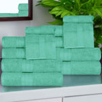 Superior Atlas Cotton Plush Absorbent Heavyweight 12 Piece Towel Set