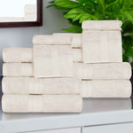 Superior Atlas Cotton Plush Absorbent Heavyweight 12 Piece Towel Set