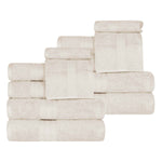 Superior Atlas Cotton Plush Absorbent Heavyweight 12 Piece Towel Set
