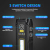 UV Flashlight 365+395 Blacklight, LED EDC Flashlights High Lumen USB C Rechargeable Woods Lamp, Mini Magnetic COB Red Light - Emergency Power - Urine, Scorpion Detector, Cure Resin