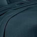 Lightweight Cotton Matelassé Bedspread Set 3-Piece Basketweave Jacquard