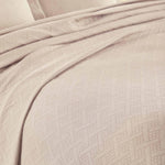 Lightweight Cotton Matelassé Bedspread Set 3-Piece Basketweave Jacquard