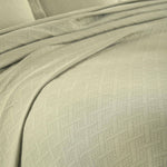 Lightweight Cotton Matelassé Bedspread Set 3-Piece Basketweave Jacquard