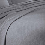 Lightweight Cotton Matelassé Bedspread Set 3-Piece Basketweave Jacquard