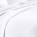 Lightweight Cotton Matelassé Bedspread Set 3-Piece Basketweave Jacquard