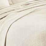 Lightweight Cotton Matelassé Bedspread Set 3-Piece Basketweave Jacquard