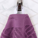 Egyptian Cotton Basketweave Jacquard and Solid Bath Towel Set of 4