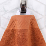 Egyptian Cotton Basketweave Jacquard and Solid Bath Towel Set of 4