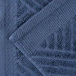 Egyptian Cotton Basketweave Jacquard and Solid Bath Towel Set of 4