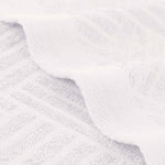 Egyptian Cotton Basketweave Jacquard and Solid Bath Towel Set of 4