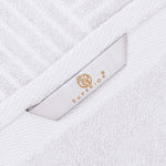 Egyptian Cotton Basketweave Jacquard and Solid Bath Towel Set of 4