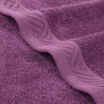 Egyptian Cotton Basketweave Jacquard and Solid Bath Towel Set of 4