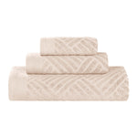 3-Piece Egyptian Cotton Basketweave Towel Set