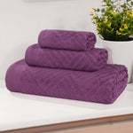 3-Piece Egyptian Cotton Basketweave Towel Set