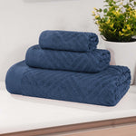 3-Piece Egyptian Cotton Basketweave Towel Set