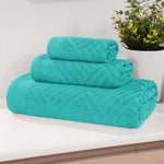 3-Piece Egyptian Cotton Basketweave Towel Set
