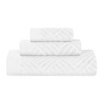 3-Piece Egyptian Cotton Basketweave Towel Set