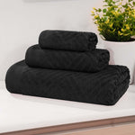 3-Piece Egyptian Cotton Basketweave Towel Set