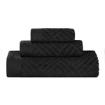3-Piece Egyptian Cotton Basketweave Towel Set