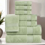 Superior Belmont Zero Twist Cotton Medium Weight 8 Piece Towel Set